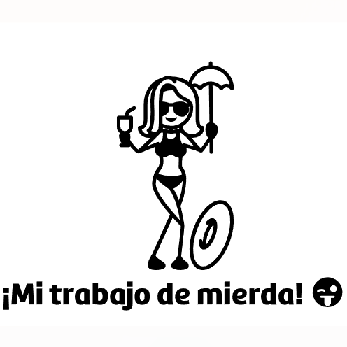 Pegatina RV Mi trabajo de mierda para la compuerta del inodoro