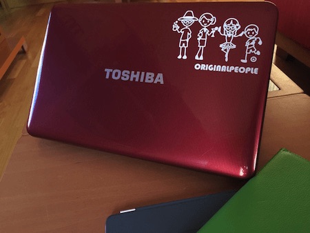 Personalize your computer with a family sticker decal