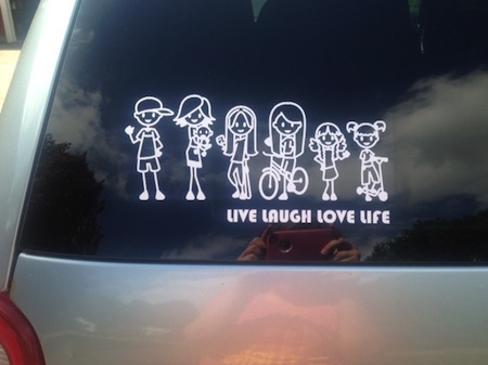 Vinyl decals for cars with personal statement